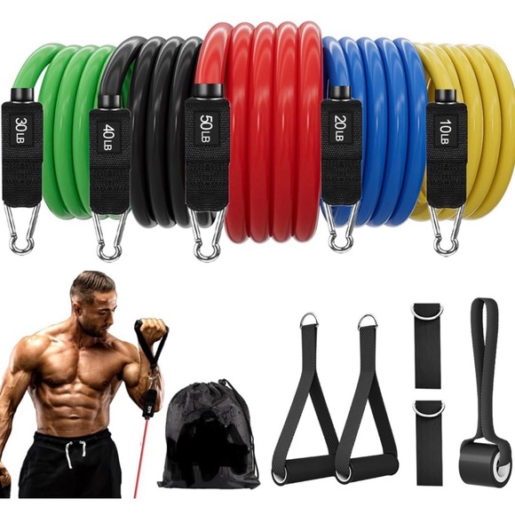 Fitfort Resistance Bands Workout Exercise Bands with Bag - Picture 1 of 10